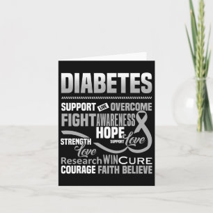 Cartão Combater a Consciência da Diabetes Suporte à Esper