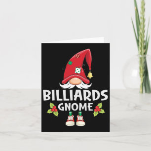 Cartão Combinação da Família de Natal Billiards Gnome X-m