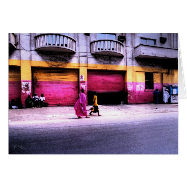 Cartão Combinação dos edifícios, Dakar, Senegal (Frente Horizontal)