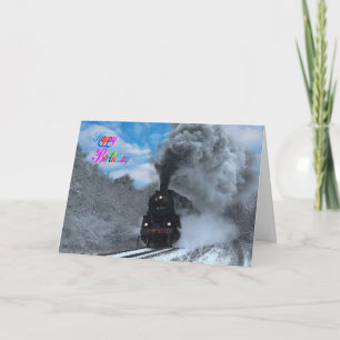 Cartão Comboio a vapor