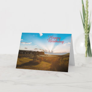 Cartão Comboio a vapor