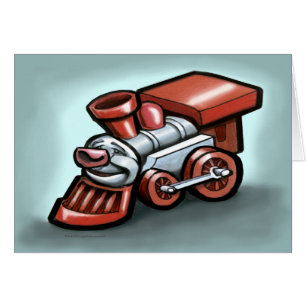 Cartão Comboio de Brinquedo