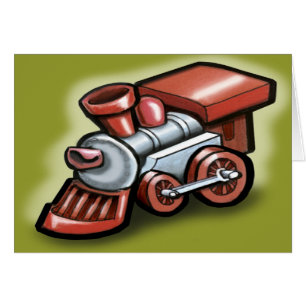 Cartão Comboio de Brinquedo