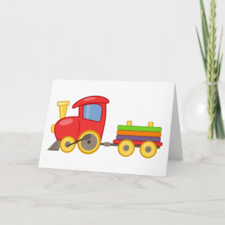 Cartão Comboio de desenho animado