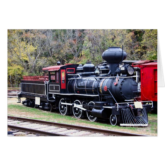 Cartão Comboio do motor de carvão (Frente horizontal)