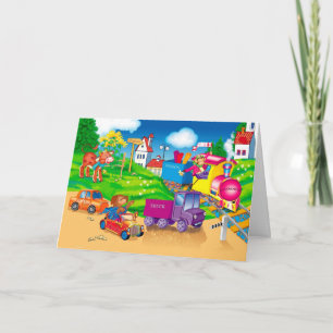 Cartão comboio e carro