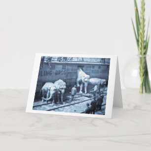 Cartão Comboio Elefante de Anel de Lanterna Mágica