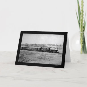 Cartão Comboio ferroviário de Chicago e Northwestern 1899