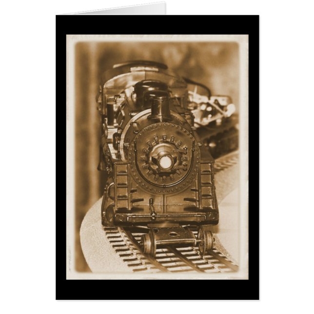 Cartão Comboio modelo Lionel (Frente)