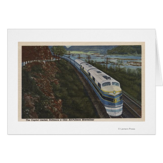 Cartão Comboio - Streamlining através de Potomac (Frente Horizontal)