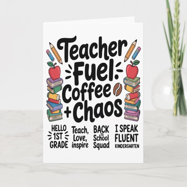 Cartão Combustível de Professor Café Caos Camiseta Divert (Frente)