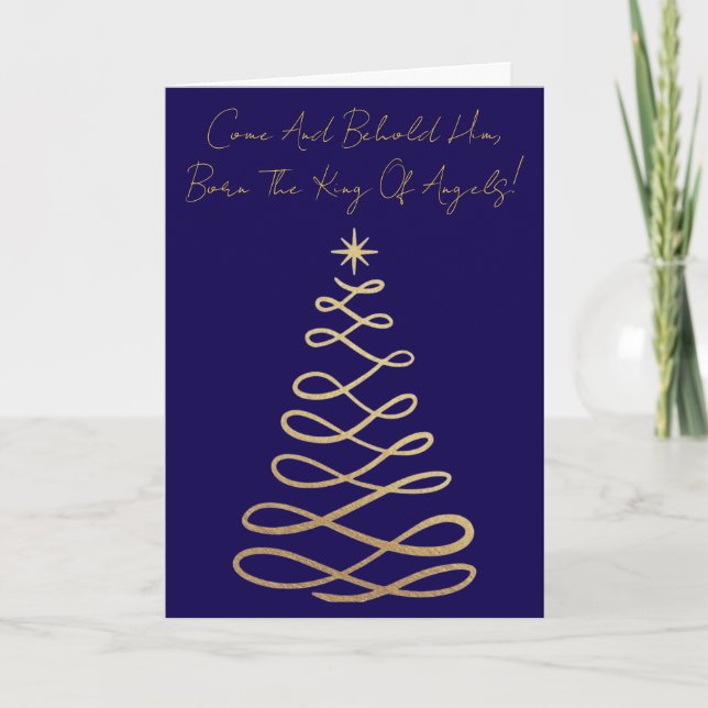 Cartão Come And Behold Him | Christmas Greeting Card (Frente)