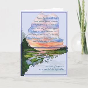 Cartão Come By The Hills Maine Coast Greeting Card