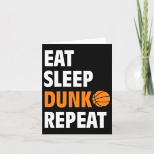 Cartão Come Sleep Dunk Repete Diversão Bysketbyll Bbyll