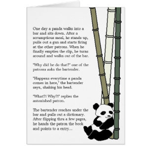 Cartão "Come tiros e folhas "