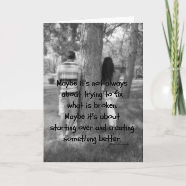 Cartão Começar sobre e perdoar o passado (Frente)