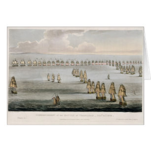 Cartão Começo da batalha de Trafalgar, 2ø Octo