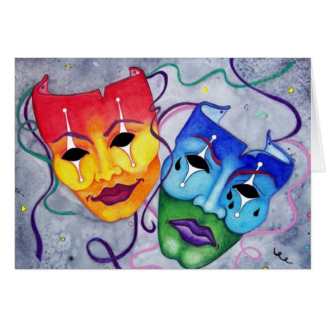 Cartão Comédia e Tragédia (Frente Horizontal)