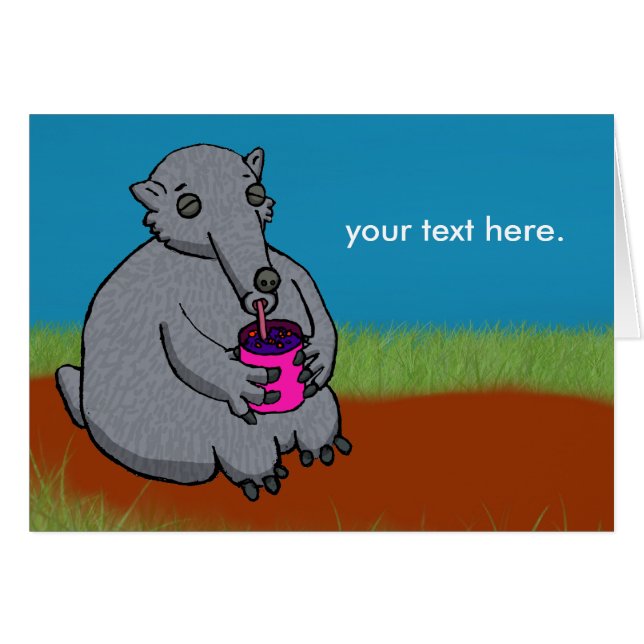 Cartão Comedor Antnog da formiga (Frente horizontal)