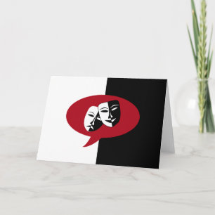 Cartão Comedy and Tragedy Masks