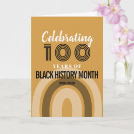 Cartão Comemorando 100 Anos do Mês da História Negra