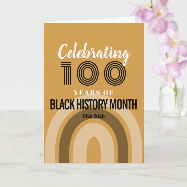 Cartão Comemorando 100 Anos do Mês da História Negra (Orquídea)