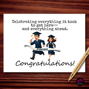Cartão Comemorando Tudo o Que Foi Necessário Parabéns Gra