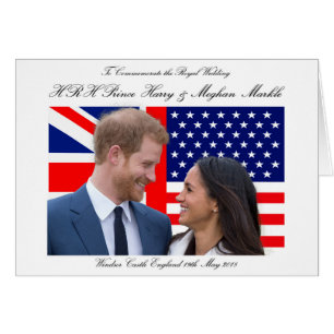 Cartão Comemorar o Casamento Real Harry e Meghan