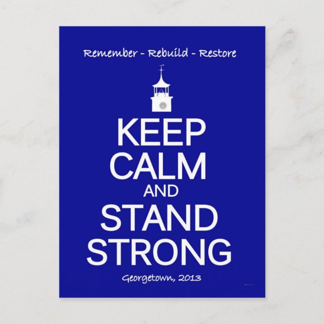 Cartão Comemorativo de Incêndio de Georgetown Stro (Frente)