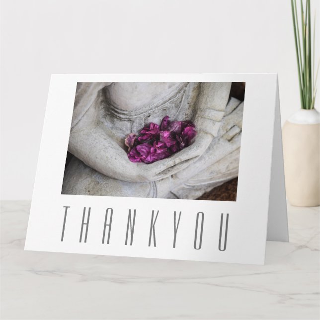 CARTÃO COMEMORATIVOS FOLHA ÚNICA:OBRIGADO: BUDHA (Frente)