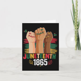 Cartão Comemore com a mão o Juneteenth 1865 Cute Juneteen