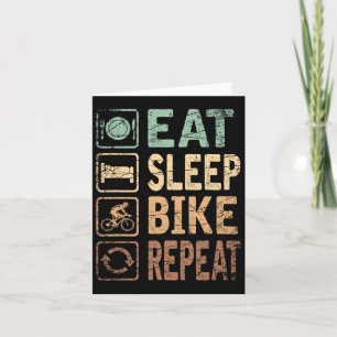 Cartão Comer Dormir Bicicleta Repetir Bicicleta