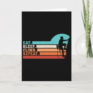 Cartão Comer Dormir Escalar Repetir Divertido Escalada Al