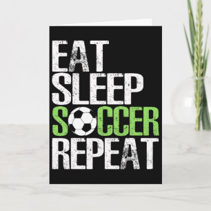Cartão Comer Dormir Futebol Repetir Presente Legal Esport