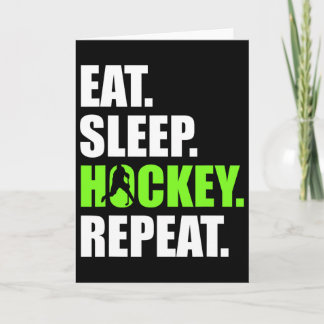 Cartão Comer Dormir Hóquei Repetir Jogadores de Hóquei no