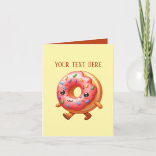 Cartão Comerciantes de padaria amantes de donuts fofos