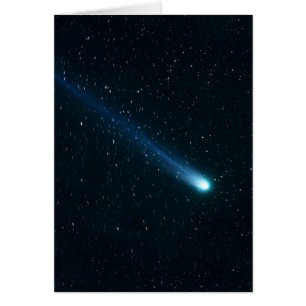 Cartão Cometa no céu nocturno