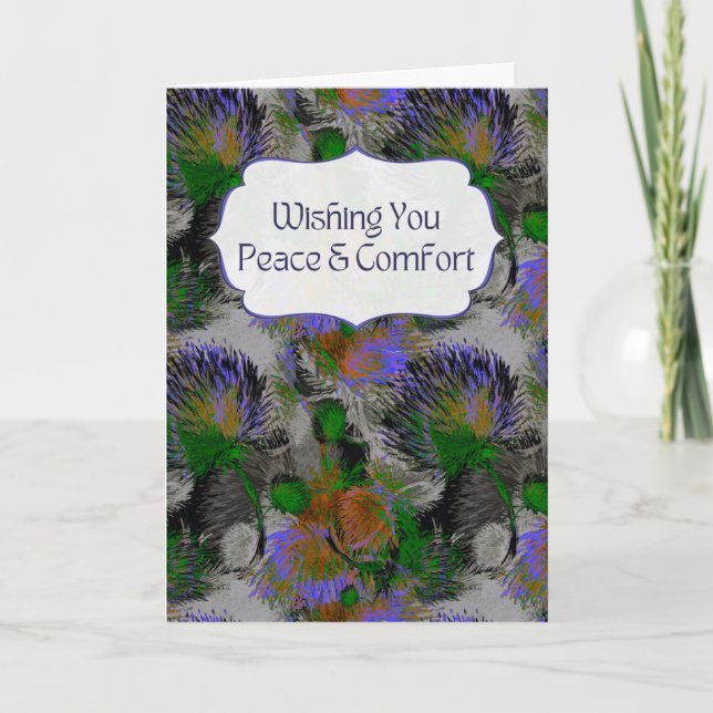 Cartão Comfort’s Wishes — Peace & Comfort Sympathy Card (Frente)
