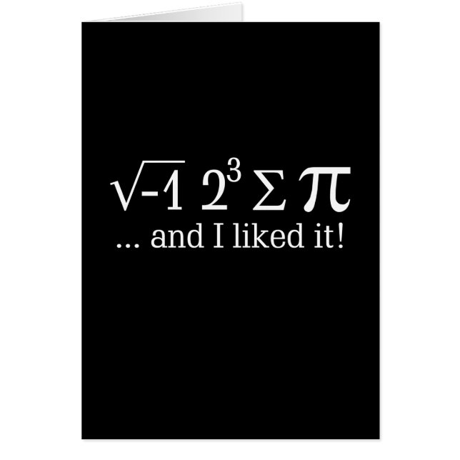 Cartão Comi torta e gostei de preto (Frente)