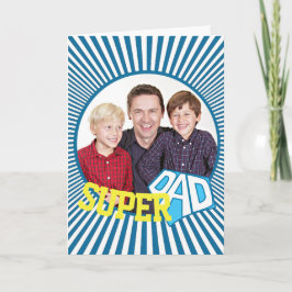 Cartão Comic. Fotografias Personalizadas do Super Pai