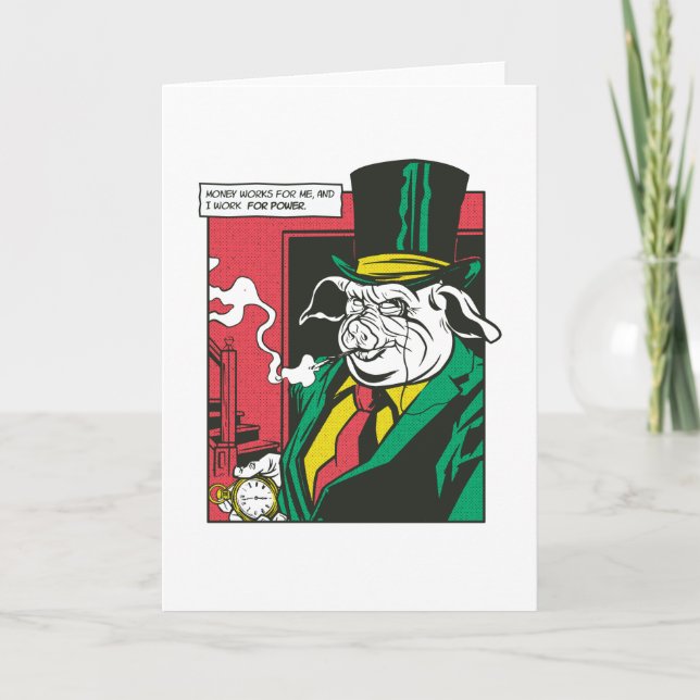 Cartão Cômica da Máfia Suína (Frente)