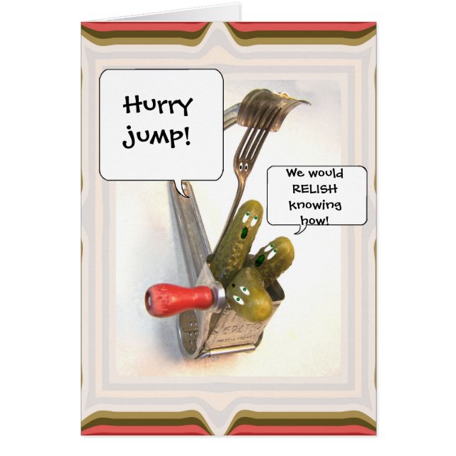 Cartão cómico do modelo de três pepino (Frente)