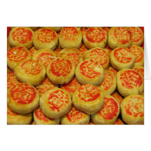 Cartão Comida asiática das sobremesas dos doces do ~ do