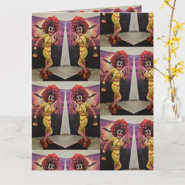 Cartão comida de palhaço rápido (Flor Amarela)