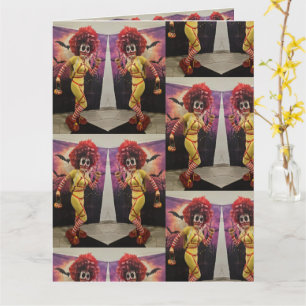 Cartão comida de palhaço rápido