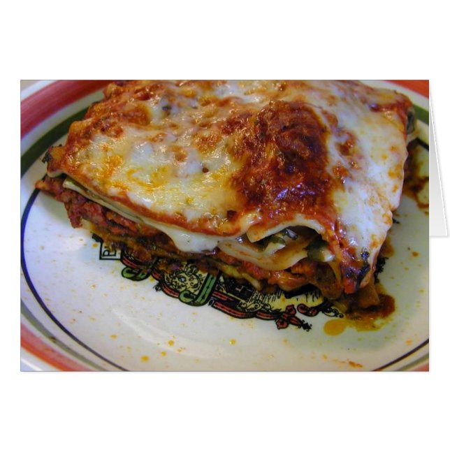 Cartão Comida Lasagna (Frente Horizontal)