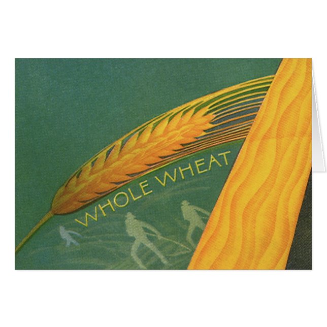 Cartão Comidas Saudáveis, Pão De Trigo Com Grãos Inteiros (Frente Horizontal)