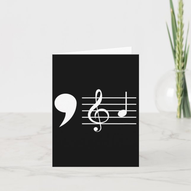 Cartão Comma La Music Notes Kamala Harris Professor De Mú (Frente)