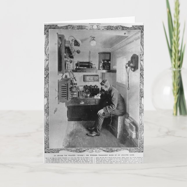 Cartão Como a bordo do "titânico destruído " (Frente)