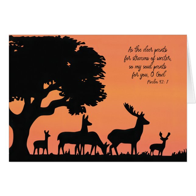 Cartão Como as calças de veado para a silhueta de Deer Tr (Frente Horizontal)